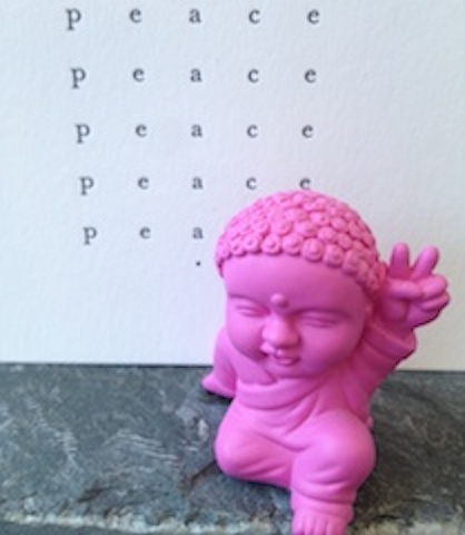 pink Buddha peace